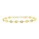 0.35 CT 14K Yellow Gold Brushed Finish Eye Shape Pave Diamond Fashion Bracelet