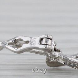 0.50ctw Diamond Woven Bracelet 14k White Gold 6.75 4.6mm