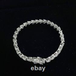 10CT Round Cut Lab Created Diamond Tennis Womens Bracelet 14K White Gold Plated