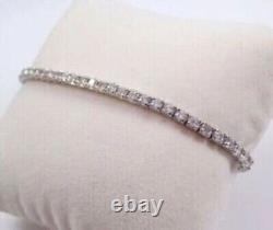 10Ct Round Cut Lab Created Diamond Tennis Bracelet 14K White Gold Plated Silver