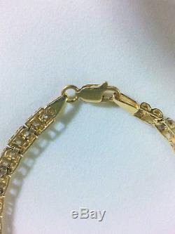 10K White & Yellow Gold, Diamond Tennis Bracelet, Measures 7-1/4X3/8