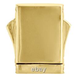 10K Yellow Gold Miami Cuban Chain / Bracelet 9mm Diamond Box Clasp Lock 1/2 CT