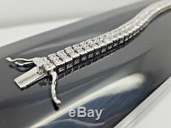 10.00 Carat Round Cut Diamond Tennis Bracelet 14k White Gold Over 7.25