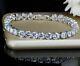 10.0CTW Round Certified VVS1 Moissanite Tennis Bracelet 14k White Gold Plated 7