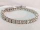 10.25 ct ROUND CUT DIAMOND TENNIS BRACELET 14K WHITE GOLD F VS1 QUALITY