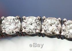 10 Carat Ct Round Cut Diamond Tennis Bracelet 14k White Gold Over 7.25