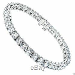 10 Carat Ct Round Cut Diamond Tennis Bracelet 14k White Gold Over 7.25