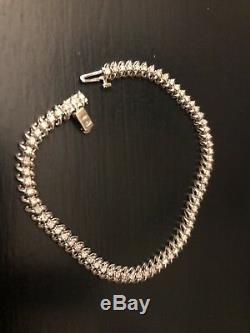10 Carat White Gold Diamond Tennis Bracelet