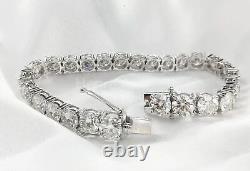 10ct Round Cut Moissanite Cocktail Tennis Bracelet 14k White Gold Plated