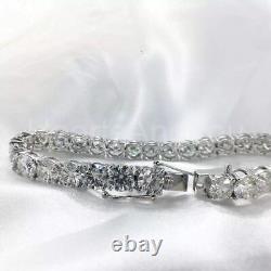 10ct Round Cut Moissanite Cocktail Tennis Bracelet 14k White Gold Plated