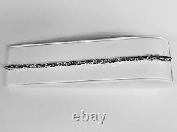 10k Solid White Gold Handmade Cable Link Mens Chain/Bracelet 9 27 grams 5.5MM