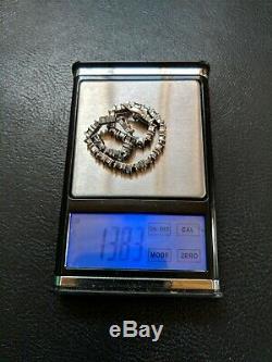 10k White Gold Bracelet diamond and Sapphire