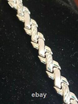 10k White Gold Fancy Link Bracelet