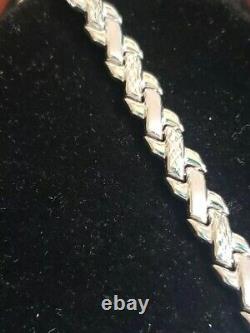 10k White Gold Fancy Link Bracelet