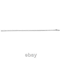 10k White Gold Hollow Rolo Bracelet 7.5 Inches 2.5 MM