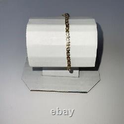 10kt Yellow Gold Metal and 40 White Diamond Stones Womens 5 Gram Tennis Bracelet