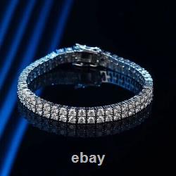 11.6ct Diamond Stud White Gold Bracelet & Gift Box Lab-Created VVS1/D/Excellent