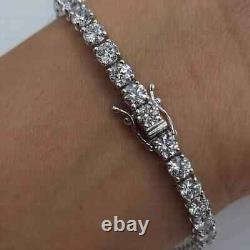 11.84Ctw Round Cut Certified Moissanite Tennis Bracelet in 14k White Gold Plated