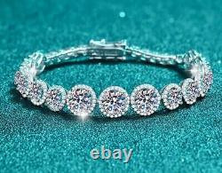 11ct White Gold Bangle Bracelet Lab-Created Engagement Diamond Test Pass