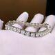 12CTW Round Cut D/VVS1 Moissanite Wedding Tennis Bracelet 14KT White Gold Plated