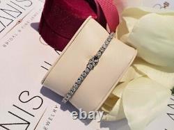 12.00 Ct Round Cut Lab Created Diamond Tennis Bracelet In 14K White Gold Finish