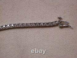 14KT white gold natural Diamond tennis bracelet 6 1/2 inches 1.25 carats