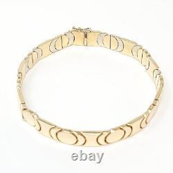 14K NRK Designer Yellow & White Gold Moon Phase Link Bracelet 8 19.3 Grams