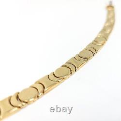 14K NRK Designer Yellow & White Gold Moon Phase Link Bracelet 8 19.3 Grams