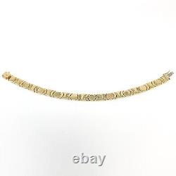 14K NRK Designer Yellow & White Gold Moon Phase Link Bracelet 8 19.3 Grams