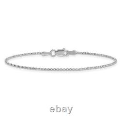 14K White Gold 6 inch 1.2mm Parisian Wheat with Lobster Clasp Bracelet