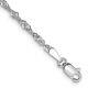 14K White Gold 7 inch 2.0mm Singapore Chain Bracelet with Lobster Clasp
