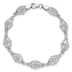 14K White Gold 7inch Bracelet Gift for Women 4.75gram