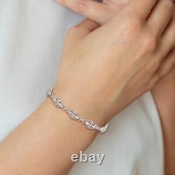 14K White Gold 7inch Bracelet Gift for Women 4.75gram