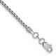 14K White Gold 8 inch 1.75mm Semi-Solid Round Box with Lobster Clasp Bracelet