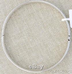 14K White Gold 8mm Florentine Round Dome Classic Bangle with Clasp Size 7 or 8