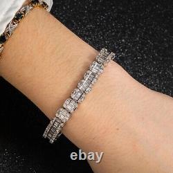 14K White Gold Diamond Bracelet 7.00 CT