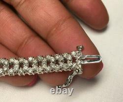 14K White Gold Diamond Tennis Bracelet 6.62 tcw