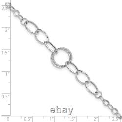 14K White Gold Link Chain Bracelet