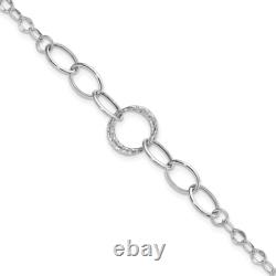 14K White Gold Link Chain Bracelet