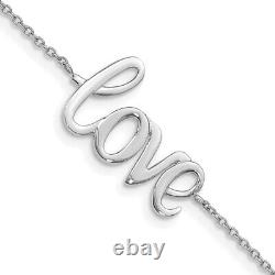 14K White Gold Polished LOVE Bracelet Gift for Women 7 1.84 gram