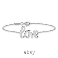 14K White Gold Polished LOVE Bracelet Gift for Women 7 1.84 gram