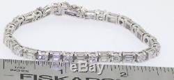 14K white gold 8.33CT VS/F diamond tennis bracelet with 17 X. 25CT (each) diamonds