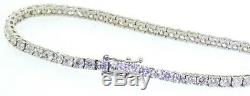 14K white gold elegant high fashion 6.40CT diamond 58-stone tennis bracelet