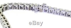 14K white gold elegant high fashion 8.0CT diamond 42-stone tennis bracelet