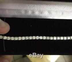 $14,000. 7.00 Ctw Genuine Diamond Round Cut Tennis Bracelet 14k White Gold