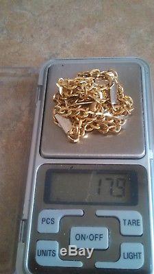14 K Solid Gold Two-Tone Yellow & White Gold Chain and Bracelet Set. Not Scrap