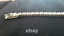 14 Karat White Gold CZ 7 In Tennis Bracelet With Extra Link