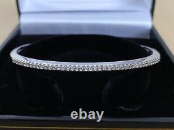 14ct 14K 14 Carat White Gold and Diamond Bracelet Bangle Heavy 13g not 18ct