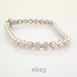 14ct White Gold Diamond Bracelet / Total 2.89 ct