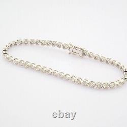 14ct White Gold Diamond Bracelet / Total 2.89 ct